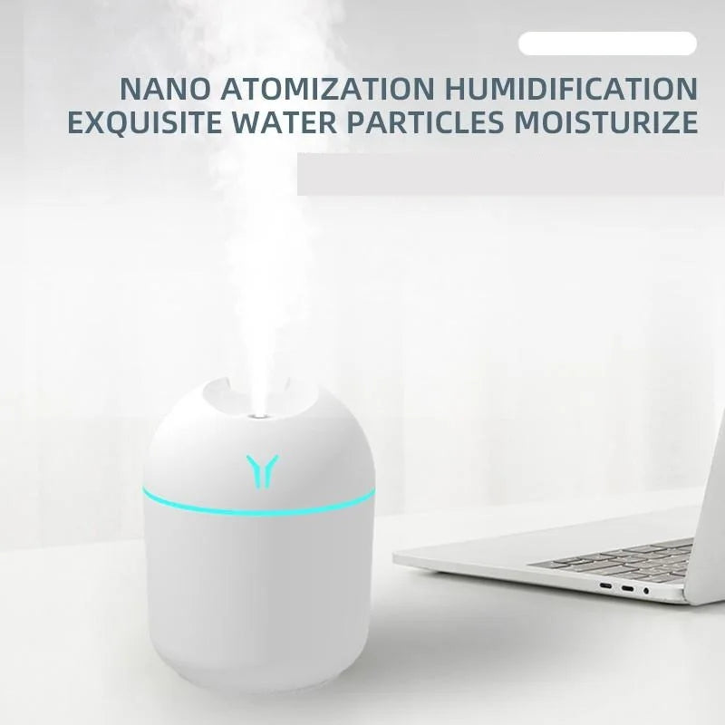Humidificateur d'air USB Mini diffuseur d'huiles essentielles aromatiques pour la maison avec lampe LED couleur