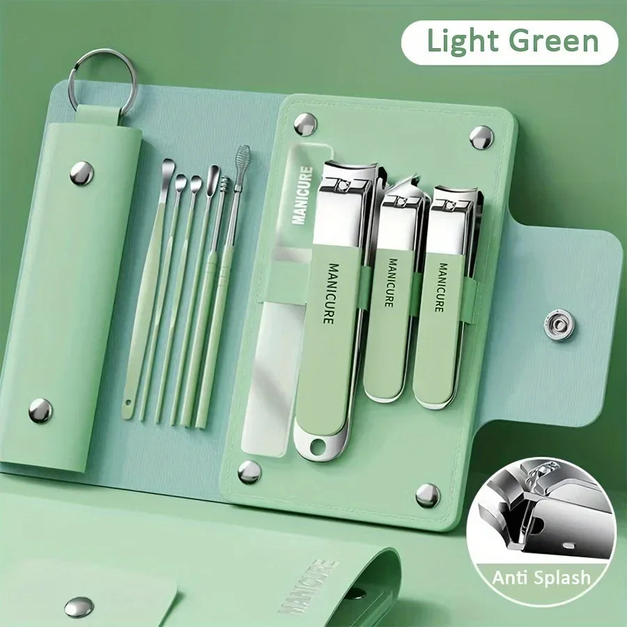 Ouriner 6-18 Pièces Kits de manucure et pédicure portables Brillants