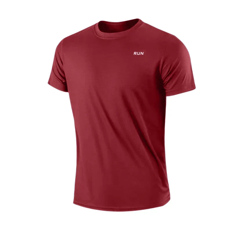T-shirt de sport d'entraînement pour homme à manches courtes à séchage rapide