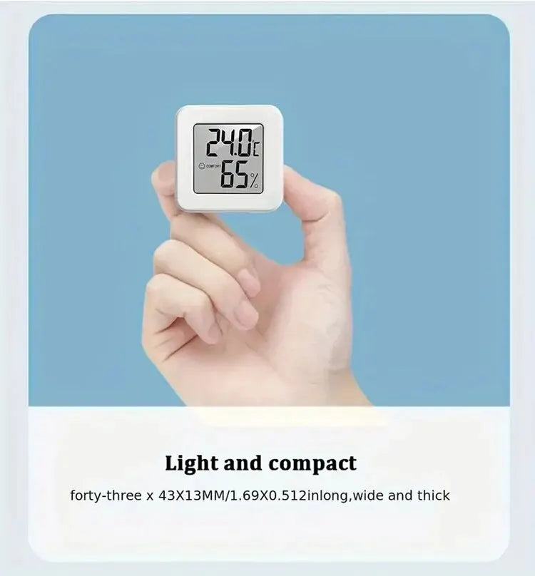 Mini-thermomètre et hygromètre d'intérieur portatif à affichage numérique électronique