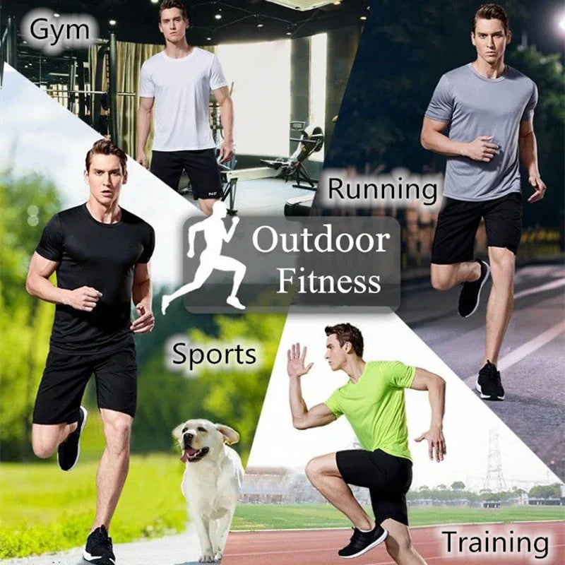 T-shirt de sport d'entraînement pour homme à manches courtes à séchage rapide