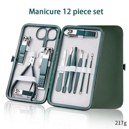 Ouriner 6-18 Pièces Kits de manucure et pédicure portables Brillants
