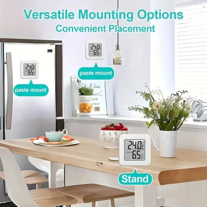 Mini-thermomètre et hygromètre d'intérieur portatif à affichage numérique électronique