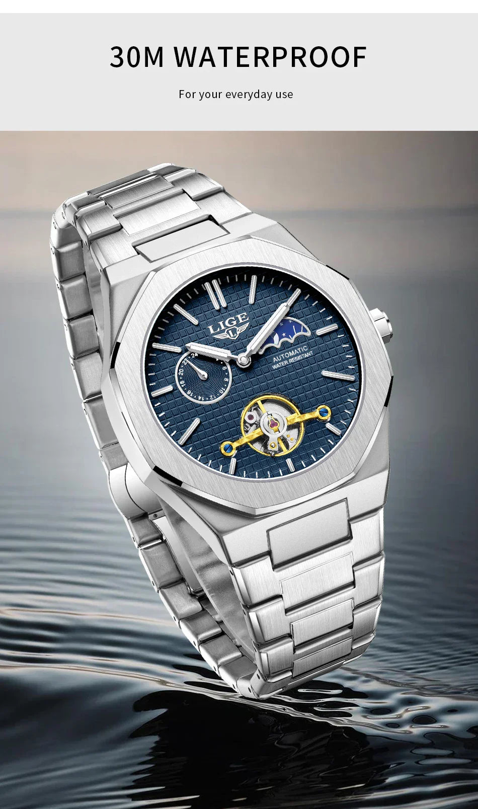 Montres Mécaniques Hommes Mode Luxe Automatique Montre Homme Étanche Lumineuse