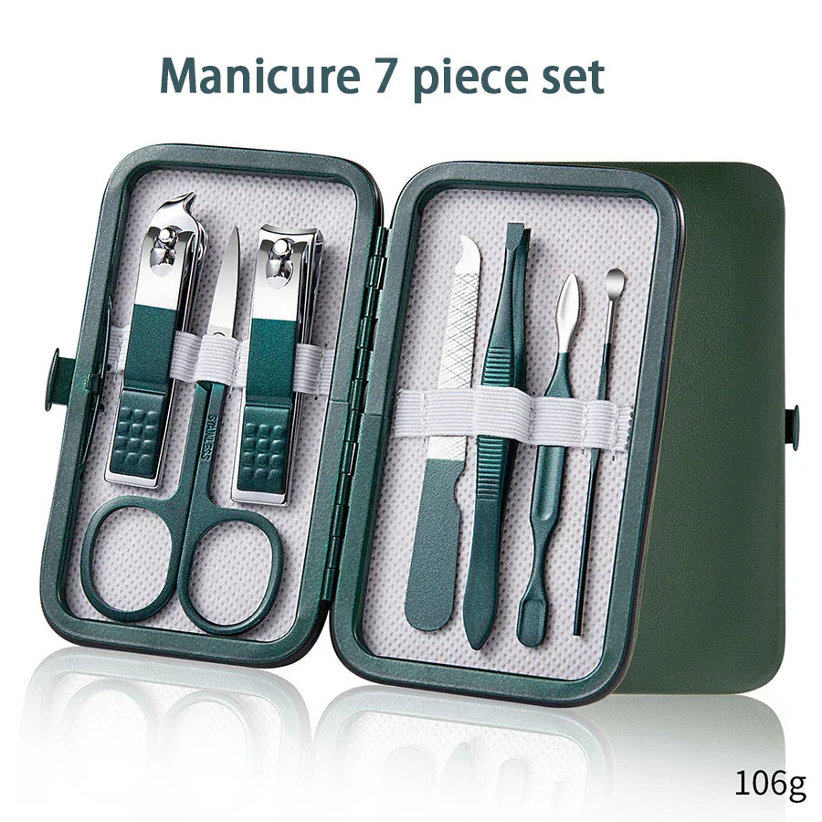 Ouriner 6-18 Pièces Kits de manucure et pédicure portables Brillants