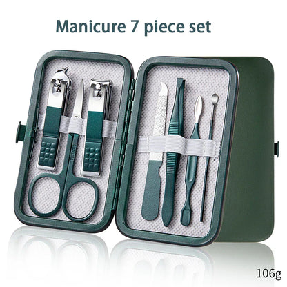 Ouriner 6-18 Pièces Kits de manucure et pédicure portables Brillants