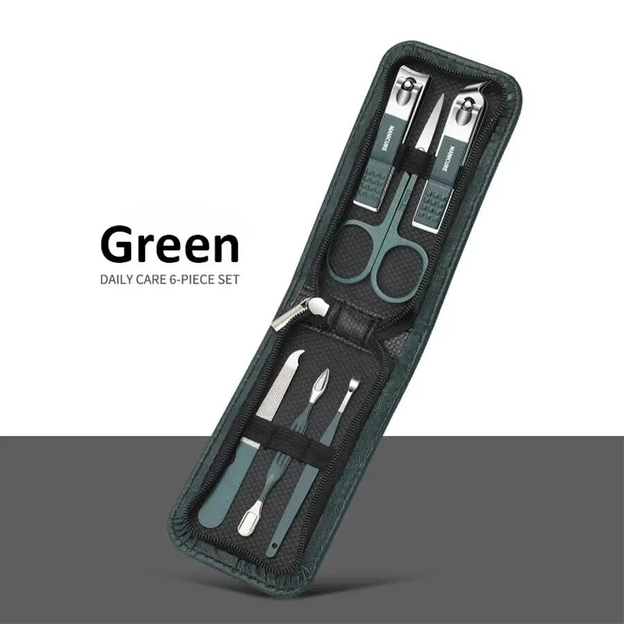 Ouriner 6-18 Pièces Kits de manucure et pédicure portables Brillants