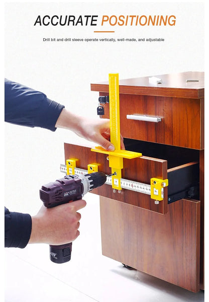 Outils de menuiserie Foret Poinçon Gabarit de perçage Guide de centrage