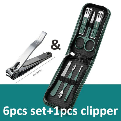 Ouriner 6-18 Pièces Kits de manucure et pédicure portables Brillants