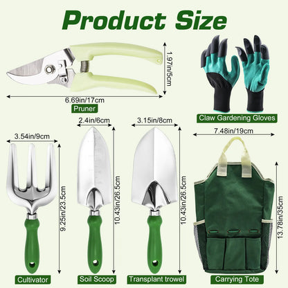 Ensemble d'outils de jardinage comprenant une cisaille de jardin à griffe