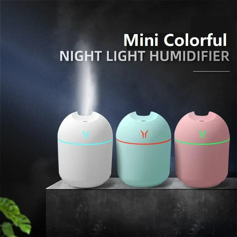 Humidificateur d'air USB Mini diffuseur d'huiles essentielles aromatiques pour la maison avec lampe LED couleur