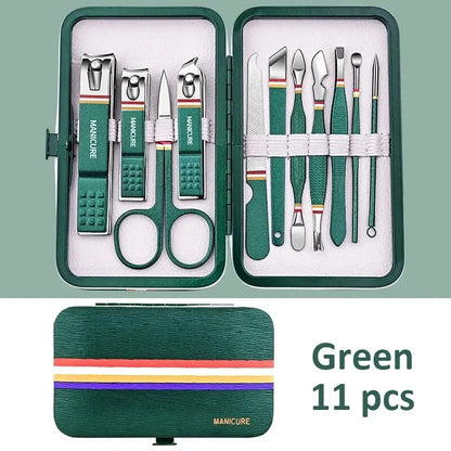 Ouriner 6-18 Pièces Kits de manucure et pédicure portables Brillants