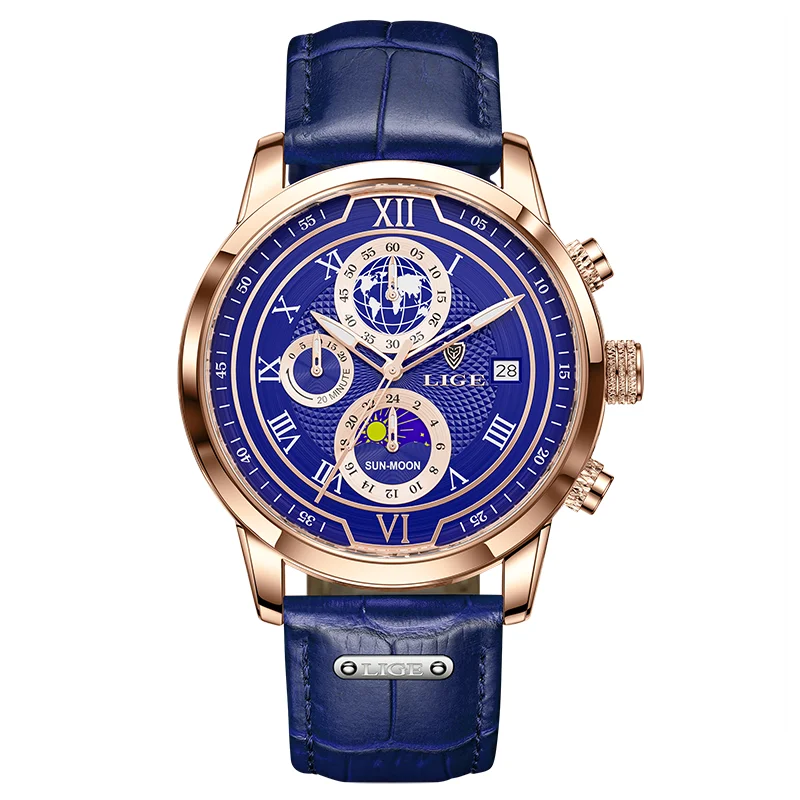 Montre Homme Étanche Chronographe Tendance à Quartz