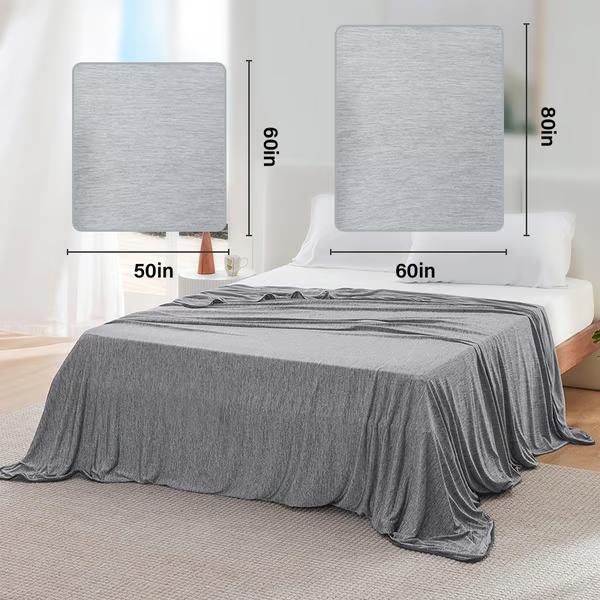 Couverture rafraîchissante d'été / Refroidissez instantanément vos nuits, dormez au sec et profondément.